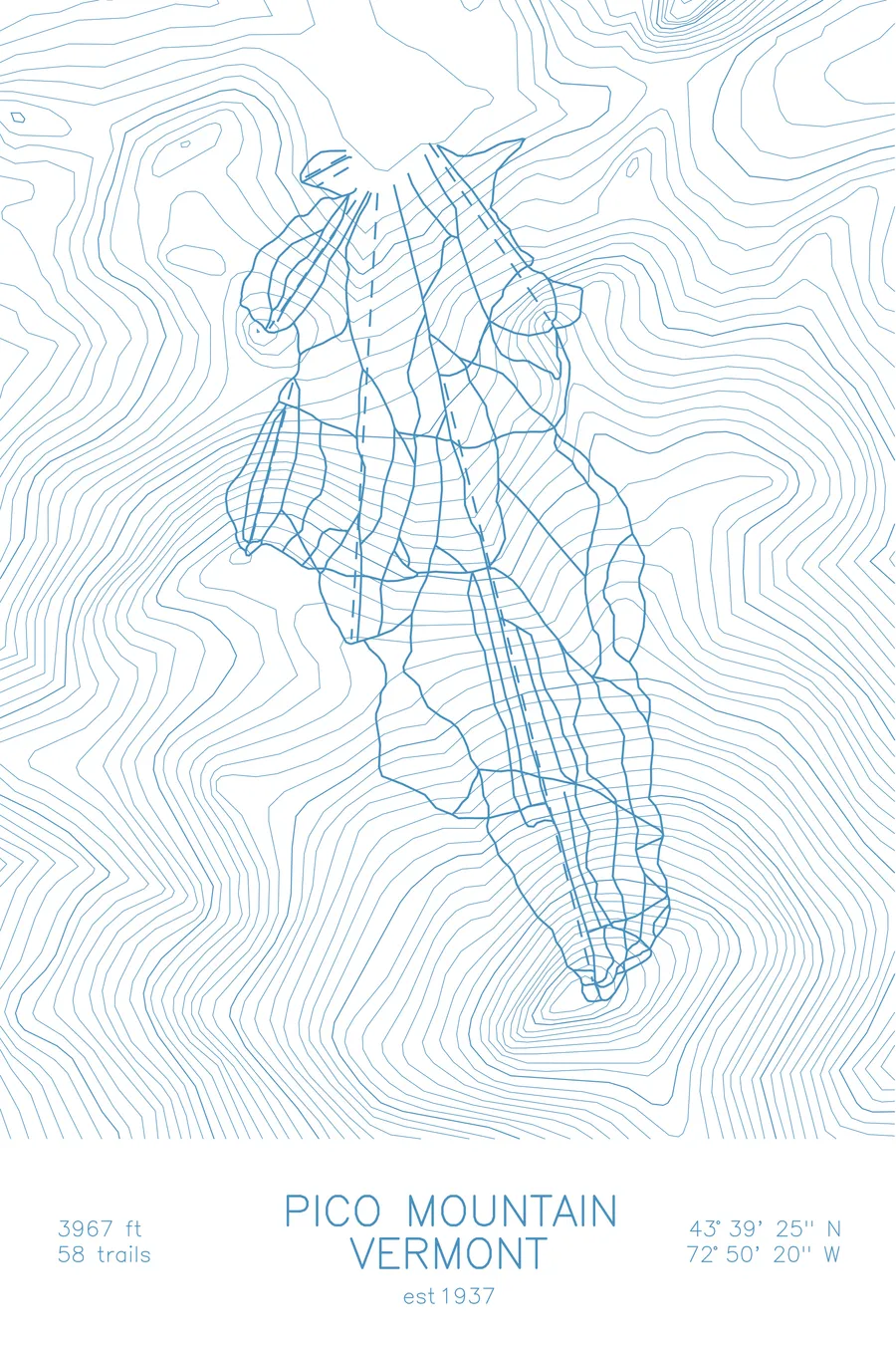 Pico Mountain, Arctic Blue colorway