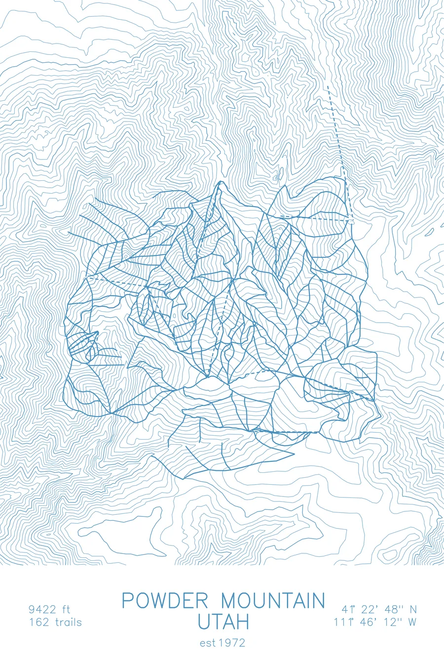 Powder Mountain, Arctic Blue colorway
