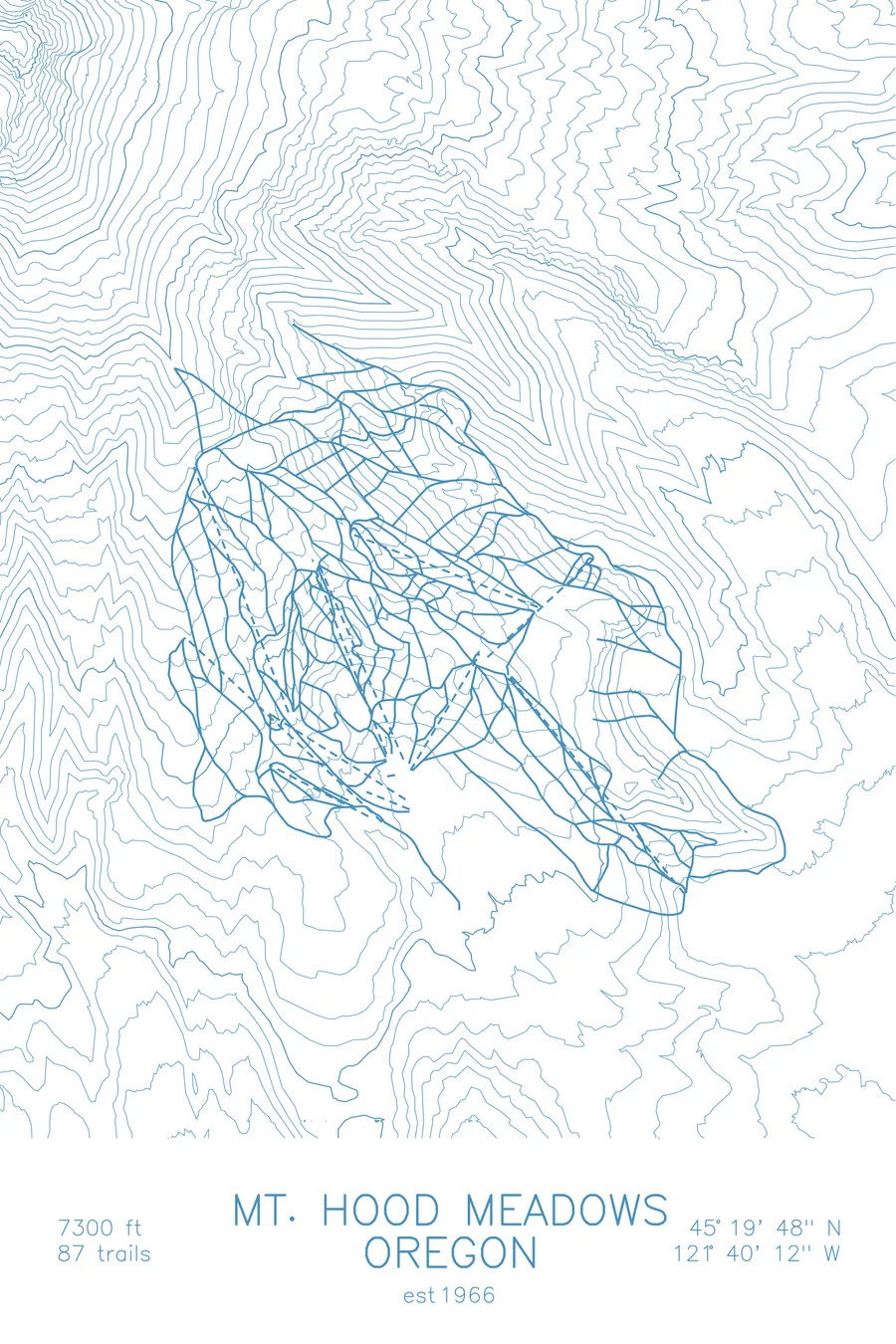 Mount Hood Meadows, Arctic Blue colorway