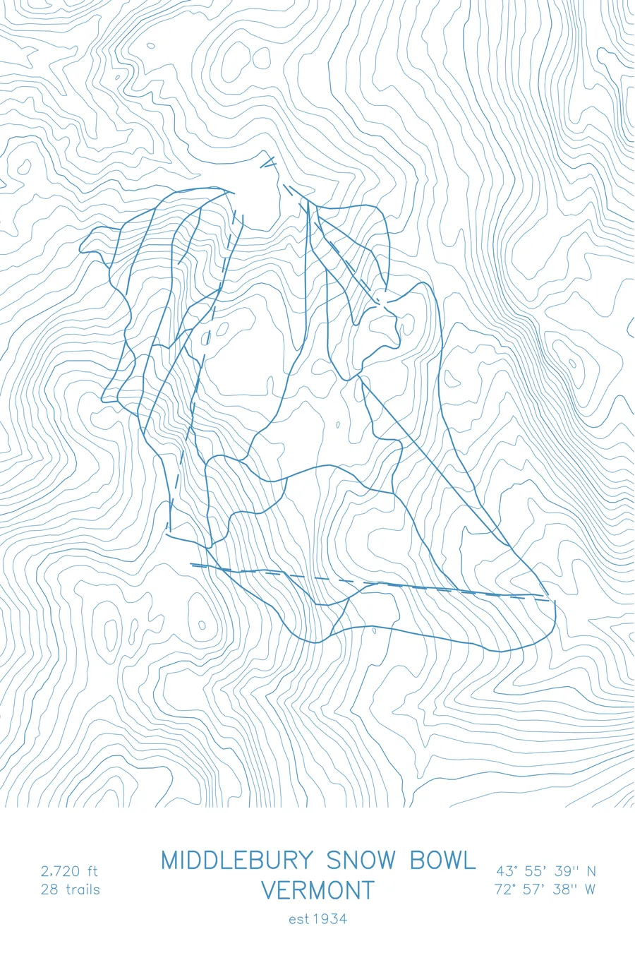 Middlebury Snow Bowl, Arctic White colorway