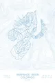 Pen-plotted topographic ski map of Arapahoe Basin, Colorado in blue ink on white paper