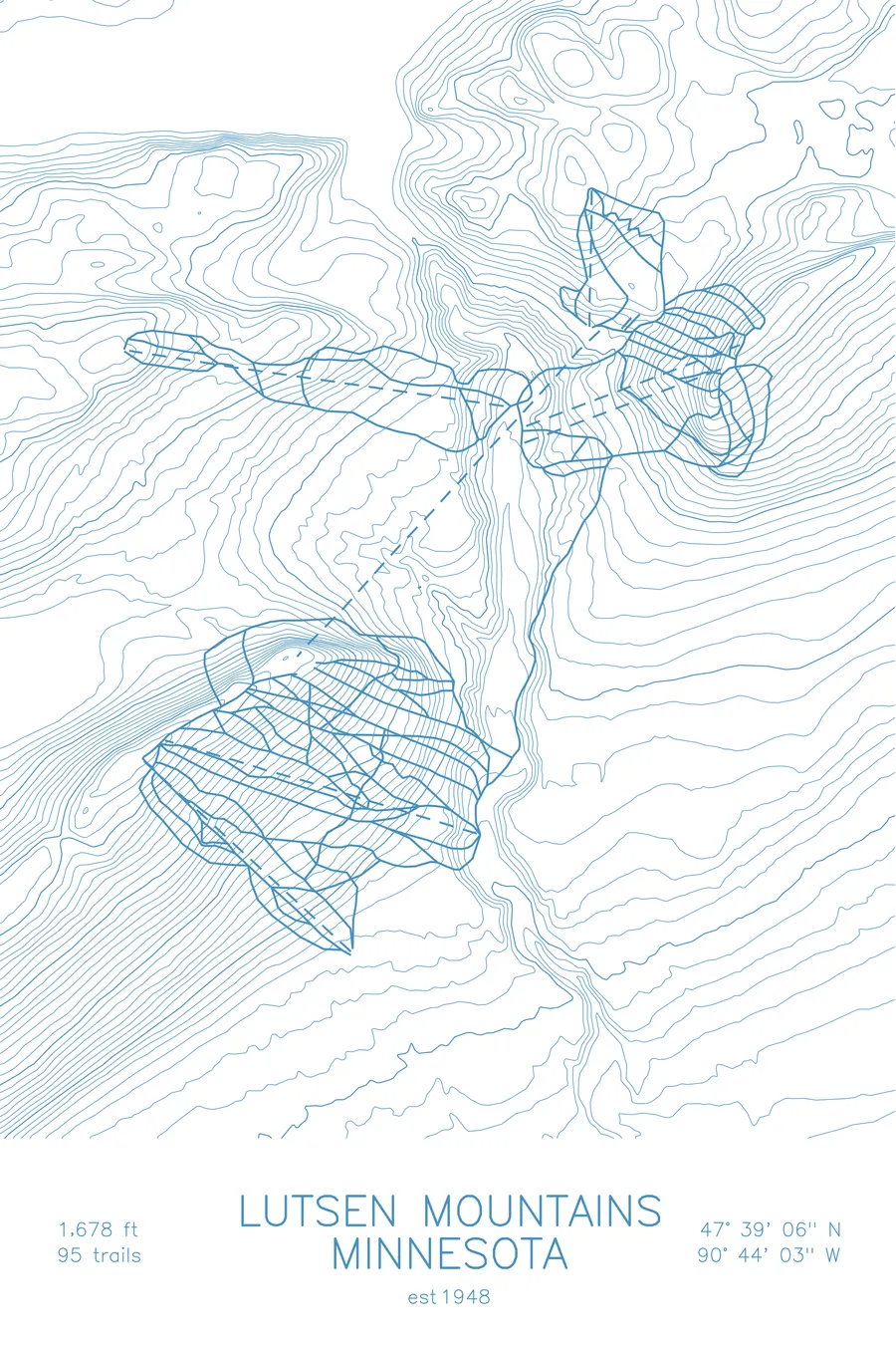 Lutsen Mountains, Arctic White colorway