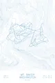 Pen-plotted topographic ski map of Mt. Baker Ski Area, Washington in blue ink on white paper