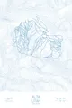 Pen-plotted topographic ski map of Alta, Utah in blue ink on white paper