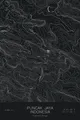 Pen-plotted topographic map of Puncak Jaya, Indonesia in white ink on black paper