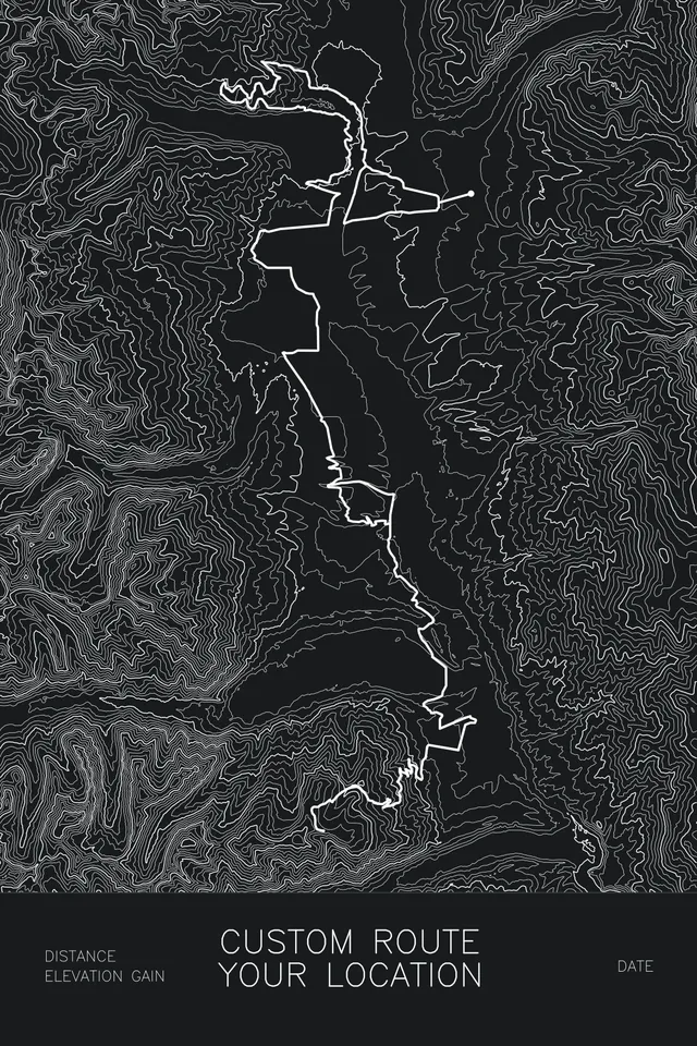 Custom Route Map — Trail Maps map