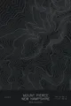 Pen-plotted topographic map of Mount Pierce, New Hampshire in white ink on black paper