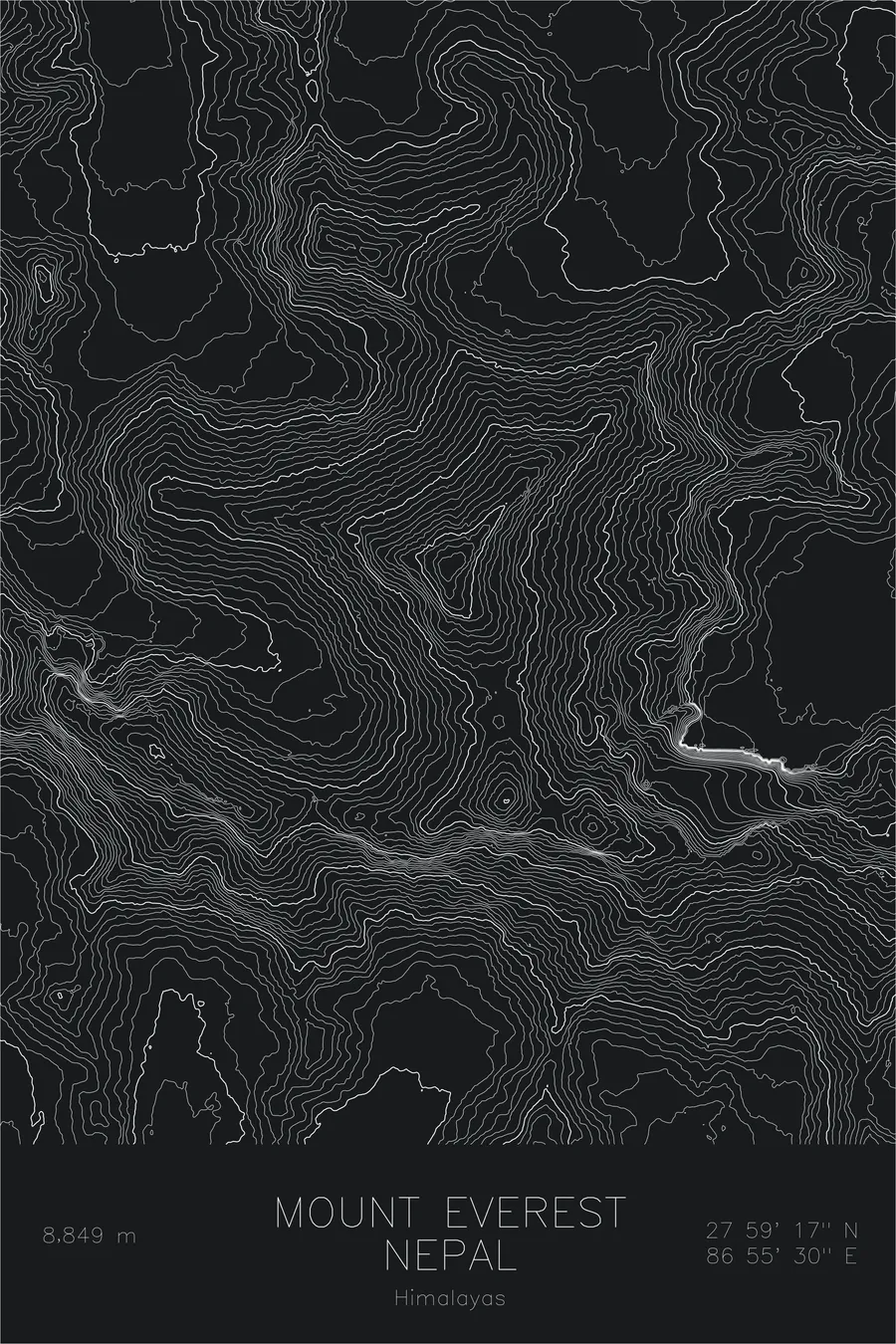 Mount Everest — Black