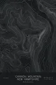 Pen-plotted topographic map of Cannon Mountain, New Hampshire in white ink on black paper
