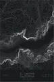Pen-plotted topographic map of El Capitan, California in white ink on black paper