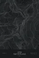 Pen-plotted topographic map of Dom, Switzerland in white ink on black paper