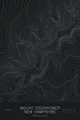 Pen-plotted topographic map of Mount Eisenhower, New Hampshire in white ink on black paper