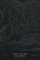 Pen-plotted topographic map of Mount Antero, Colorado in white ink on black paper