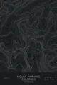 Pen-plotted topographic map of Mount Harvard, Colorado in white ink on black paper