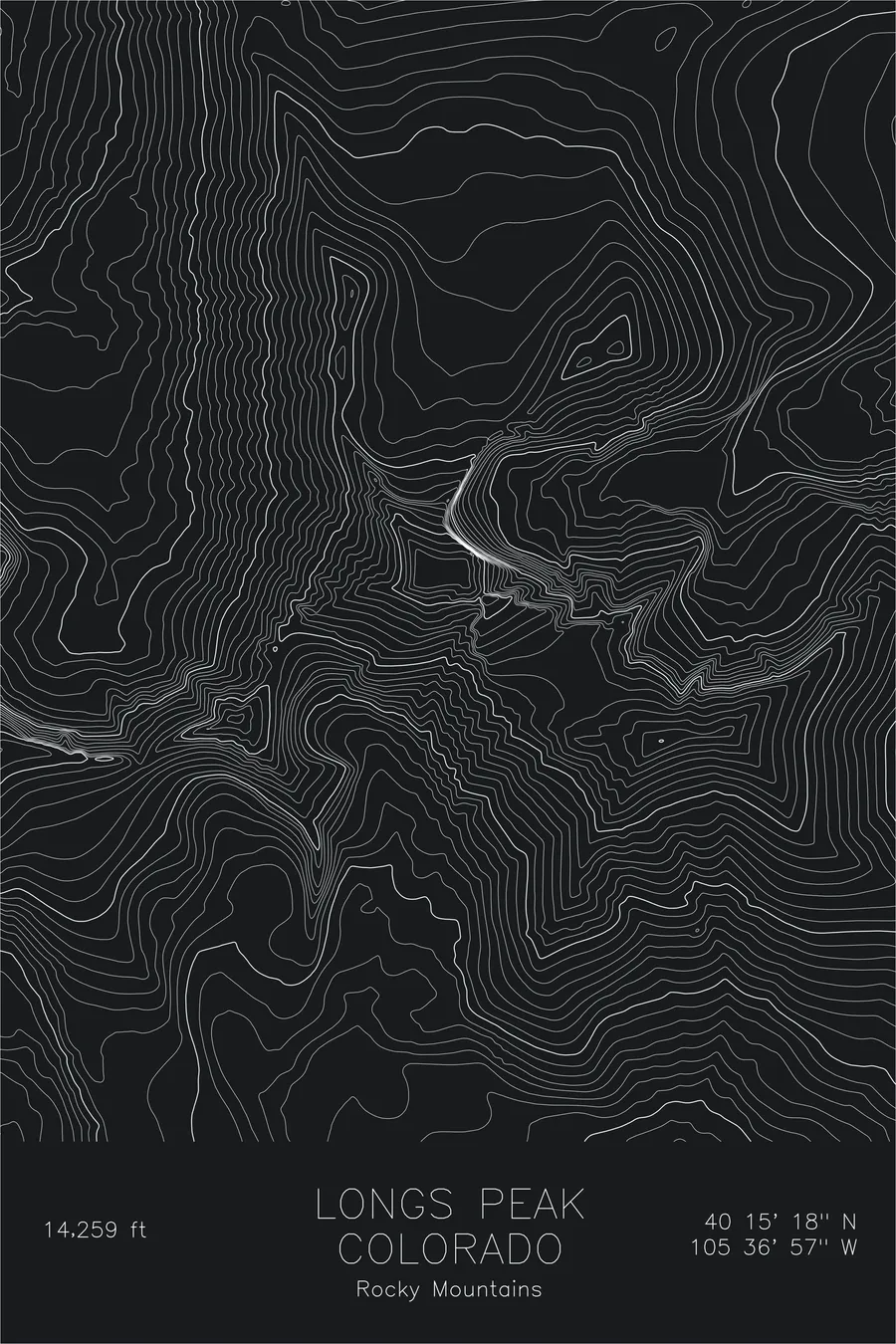 Longs Peak — Black