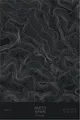 Pen-plotted topographic map of Aneto, Spain in white ink on black paper