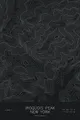Pen-plotted topographic map of Iroquois Peak, New York in white ink on black paper