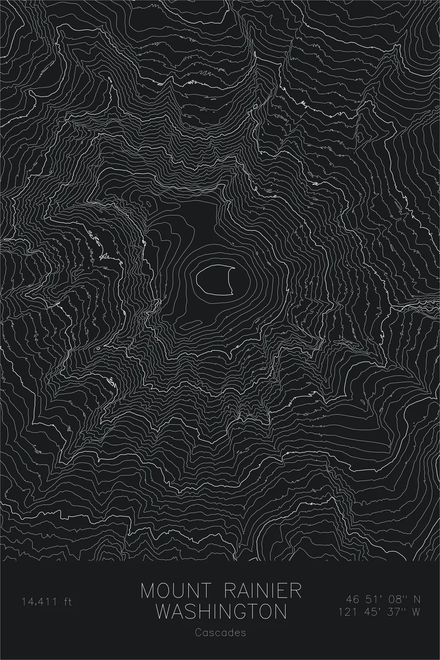 Mount Rainier — Black