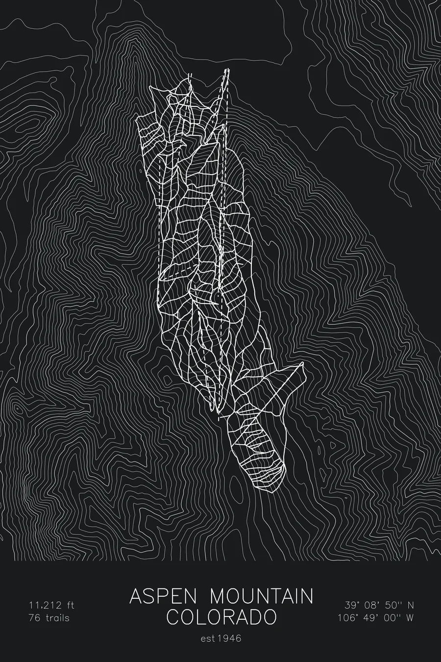 Aspen Mountain, Black colorway