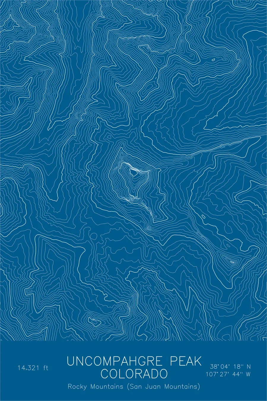 Uncompahgre Peak, Blue colorway