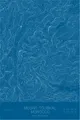 Pen-plotted topographic map of Mount Toubkal, Morocco in white ink on blue paper