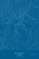 Pen-plotted topographic map of Mulhacen, Spain in white ink on blue paper