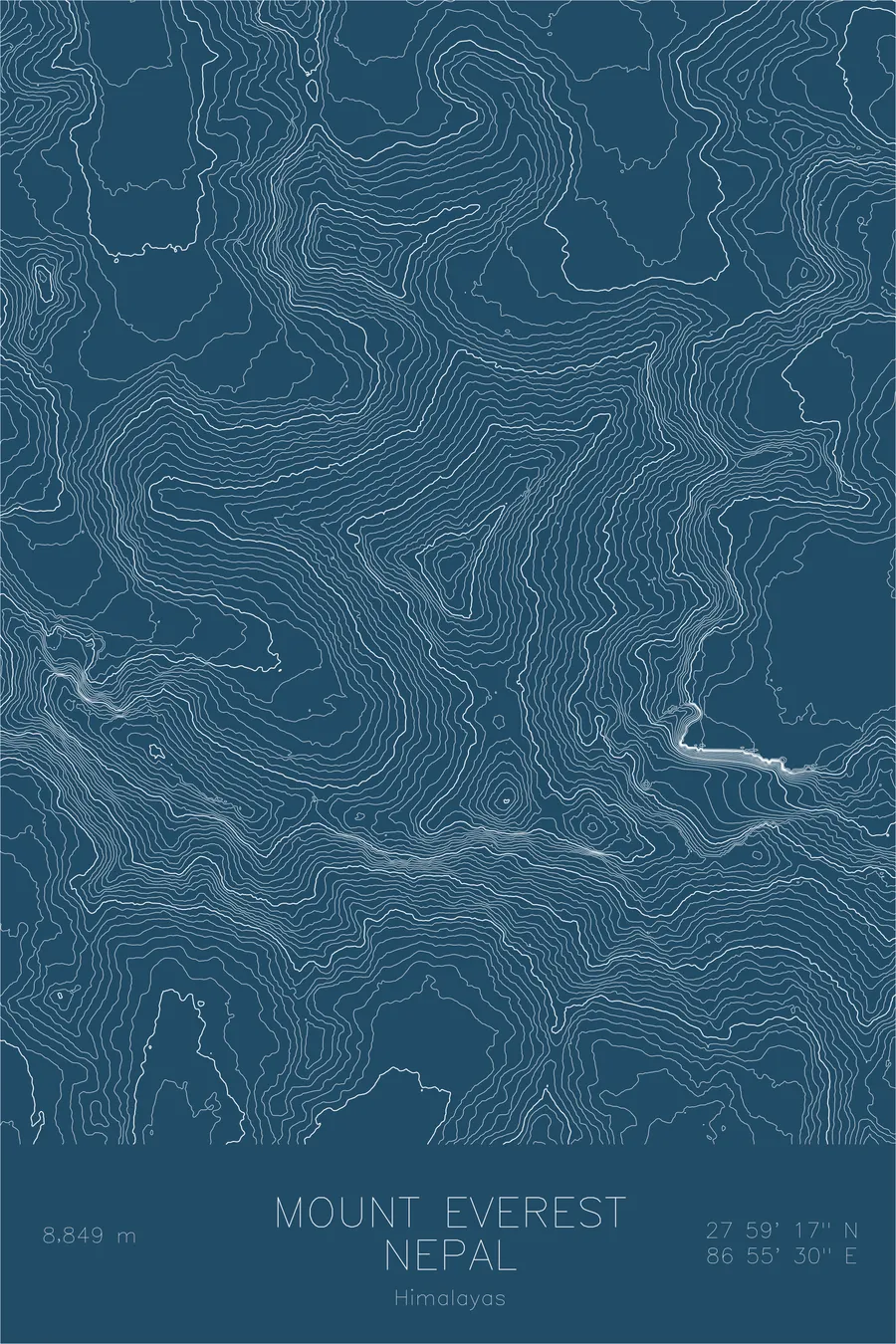 Mount Everest — Blue