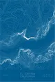 Pen-plotted topographic map of El Capitan, California in white ink on blue paper