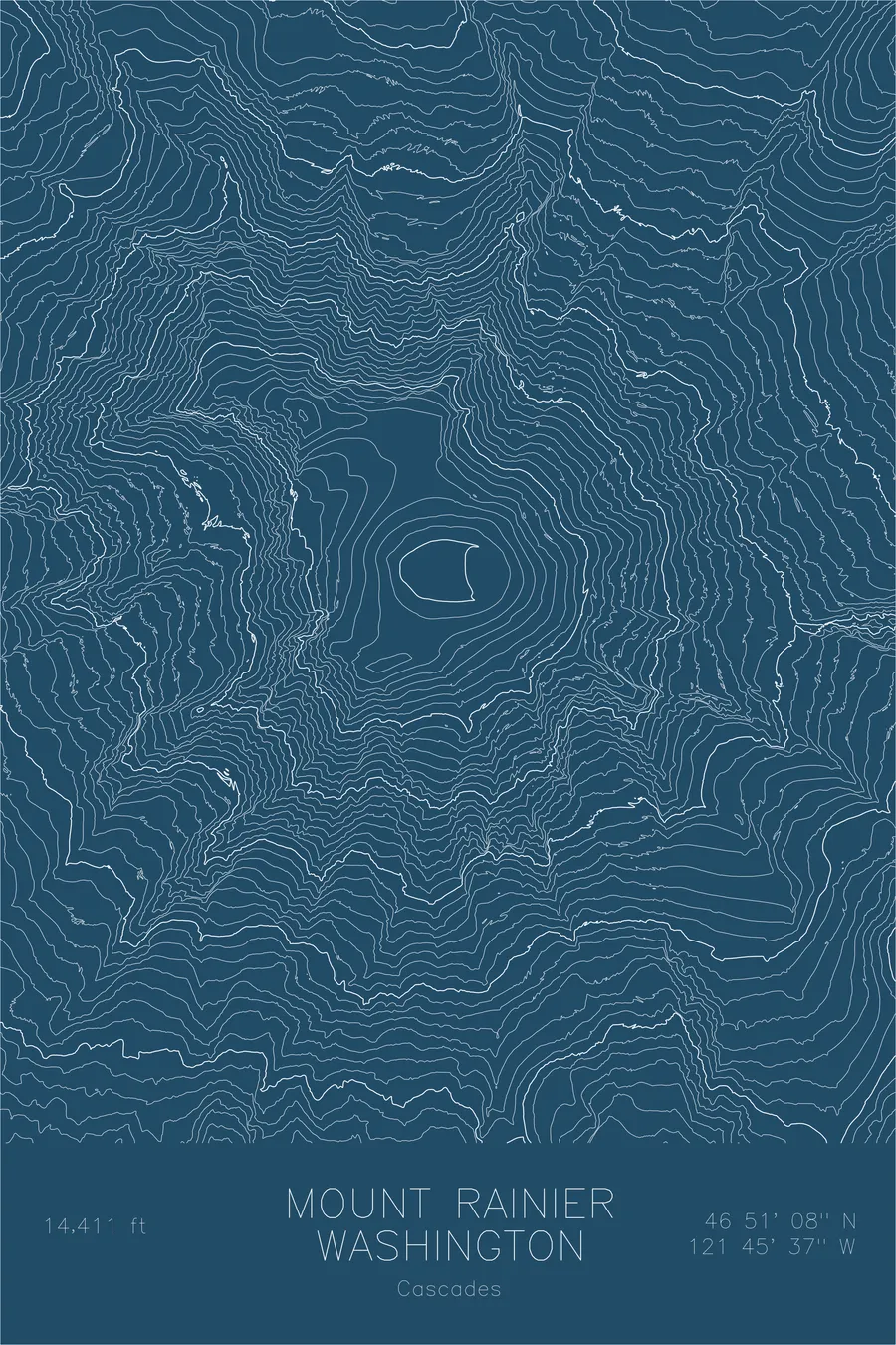 Mount Rainier — Blue