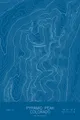 Pen-plotted topographic map of Pyramid Peak, Colorado in white ink on blue paper