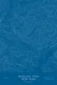 Pen-plotted topographic map of Iroquois Peak, New York in white ink on blue paper
