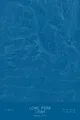 Pen-plotted topographic map of Lone Peak, Utah in white ink on blue paper