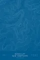 Pen-plotted topographic map of Bondcliff, New Hampshire in white ink on blue paper