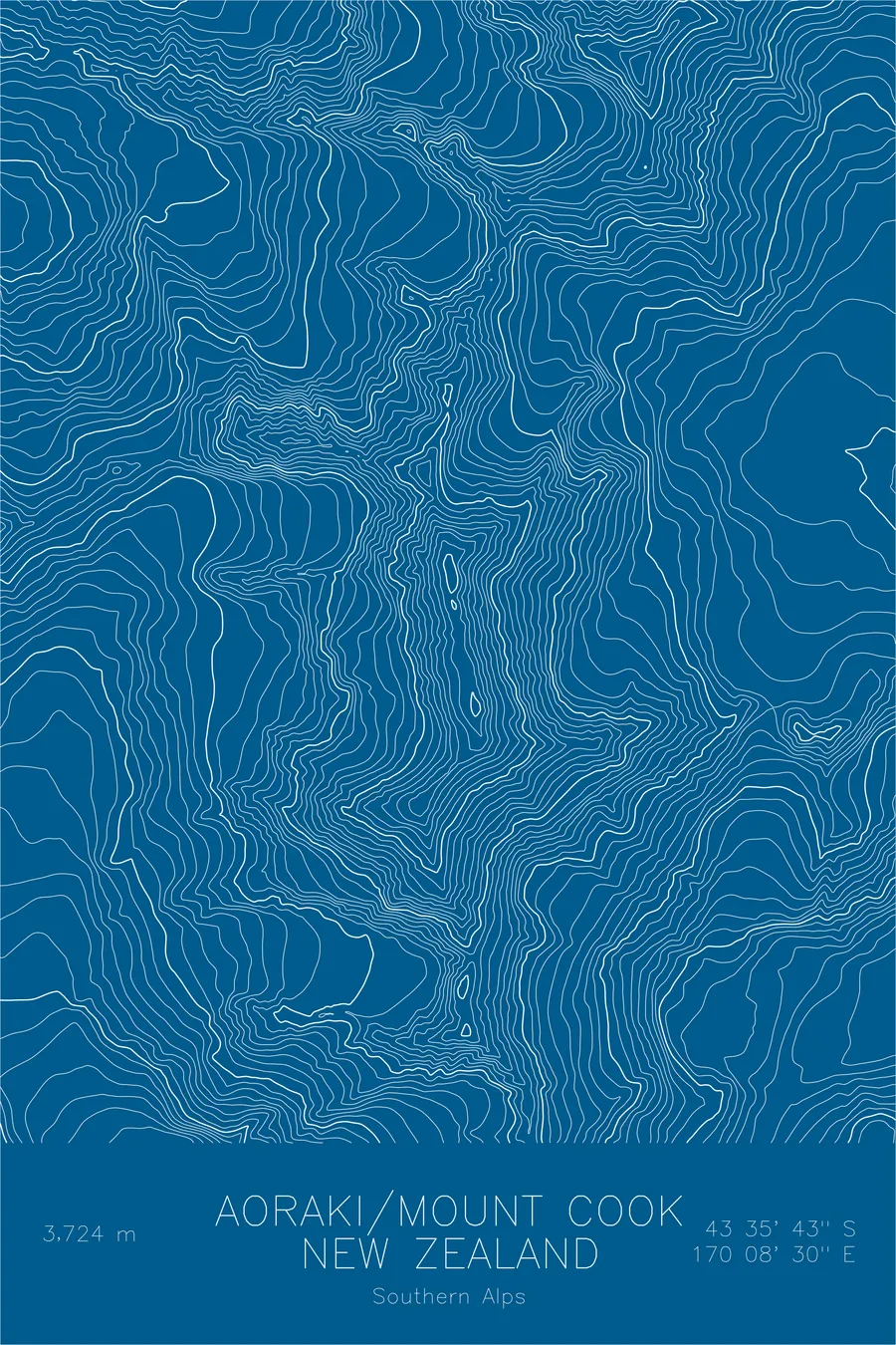 Aoraki/Mount Cook, Blue colorway