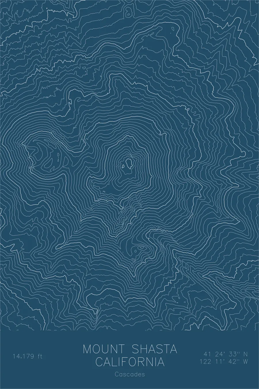 Mount Shasta — Blue