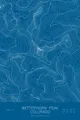 Pen-plotted topographic map of Wetterhorn Peak, Colorado in white ink on blue paper
