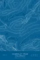 Pen-plotted topographic map of Humboldt Peak, Colorado in white ink on blue paper