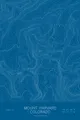 Pen-plotted topographic map of Mount Harvard, Colorado in white ink on blue paper