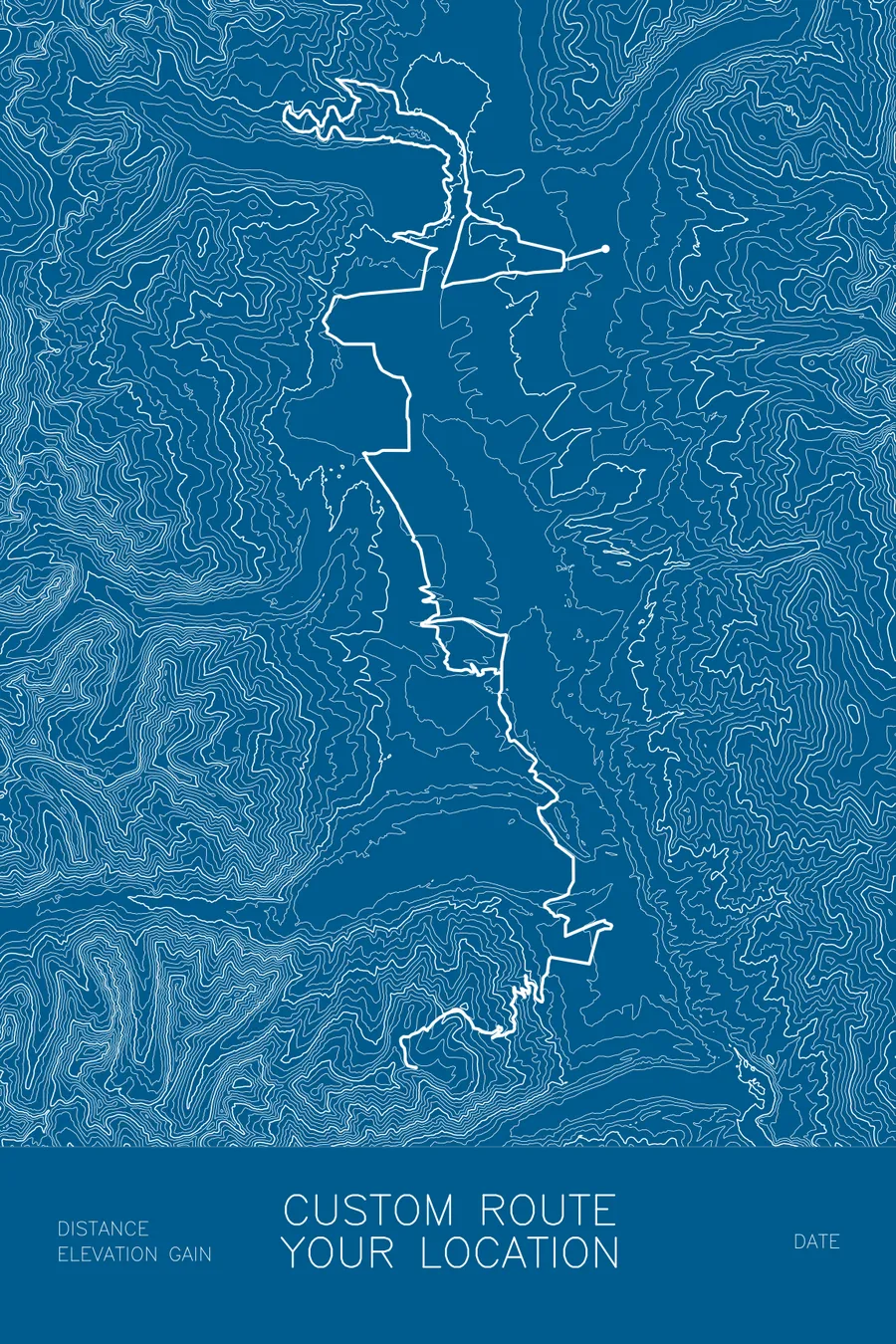 Custom Route Map, Blue colorway