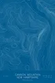 Pen-plotted topographic map of Cannon Mountain, New Hampshire in white ink on blue paper