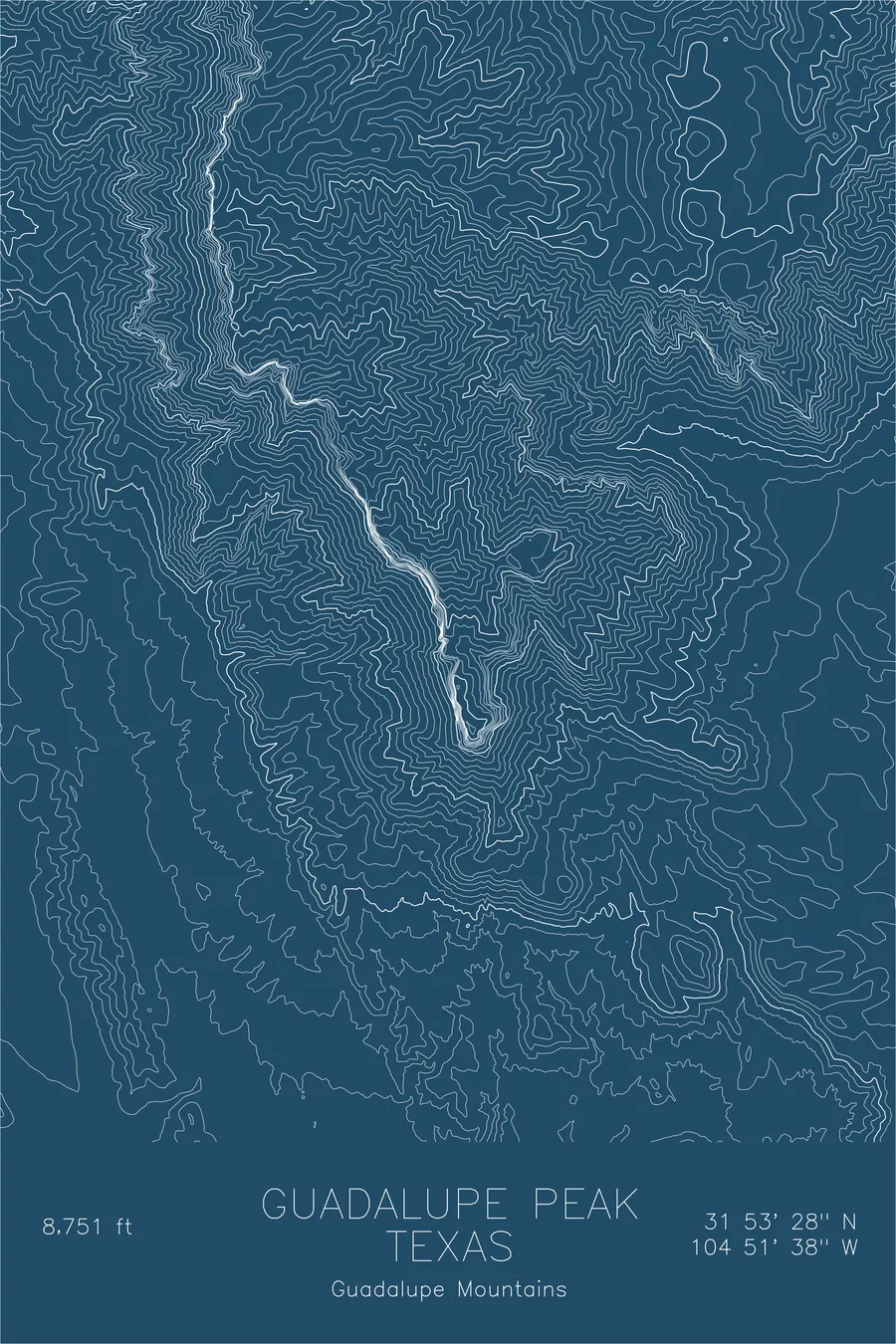 Guadalupe Peak — Blue