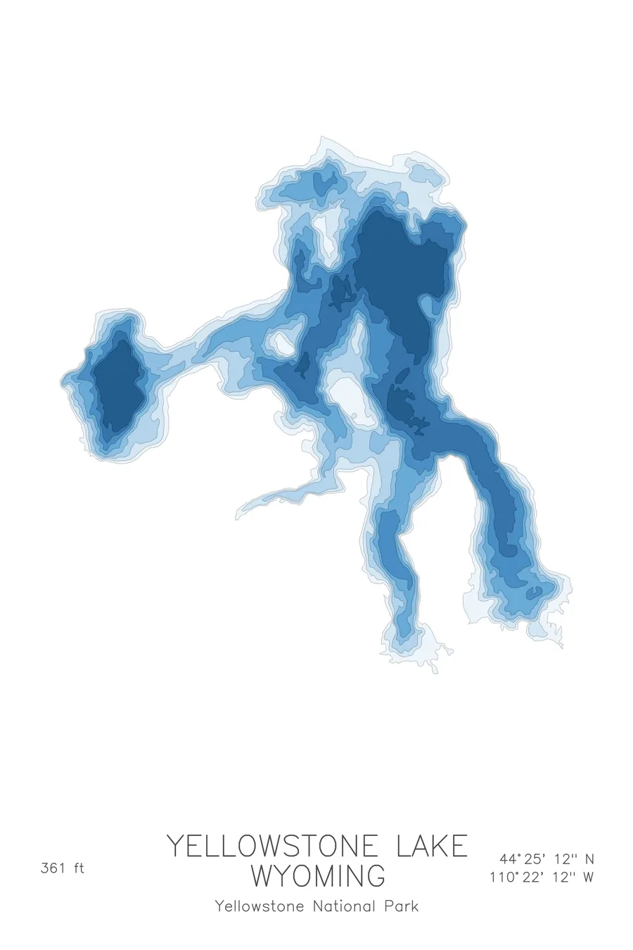 Yellowstone Lake, Glacier colorway