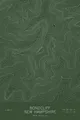 Pen-plotted topographic map of Bondcliff, New Hampshire in white ink on green paper