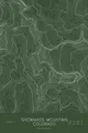 Pen-plotted topographic map of Snowmass Mountain, Colorado in white ink on green paper