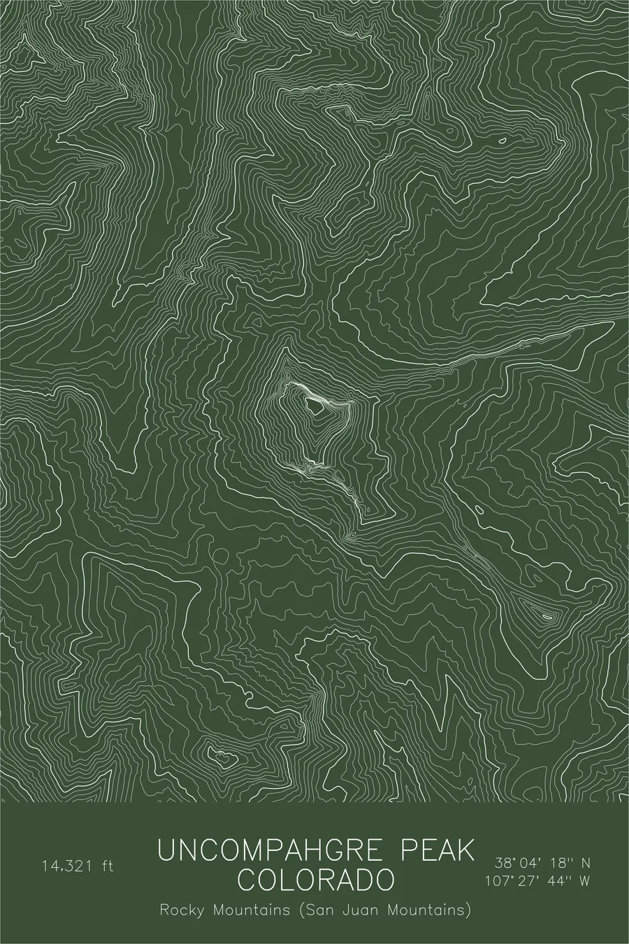 Uncompahgre Peak, Green colorway
