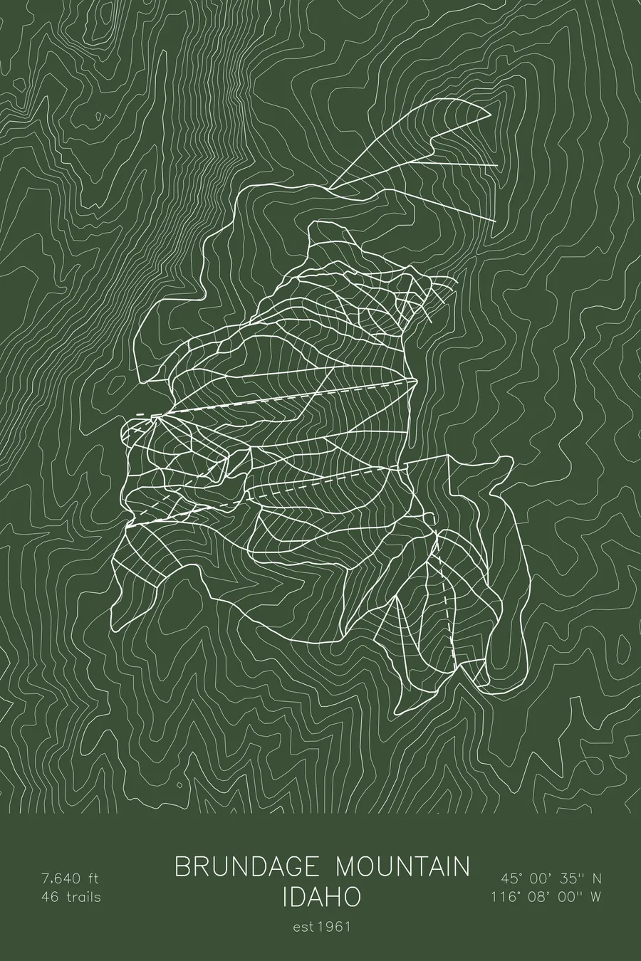 Brundage Mountain, Green colorway