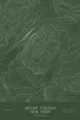 Pen-plotted topographic map of Mount Colden, New York in white ink on green paper