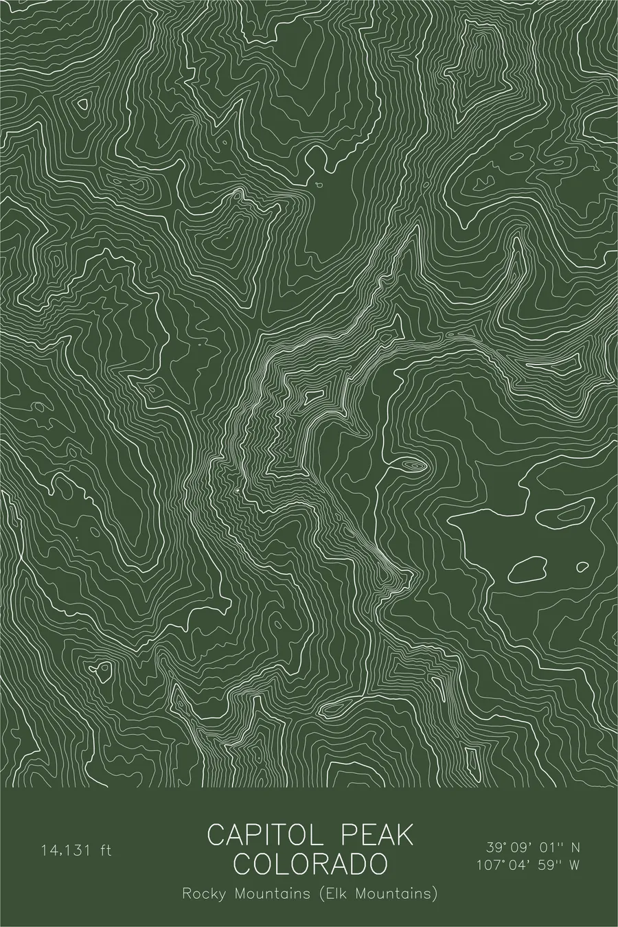 Capitol Peak, Green colorway