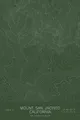 Pen-plotted topographic map of Mount San Jacinto, California in white ink on green paper