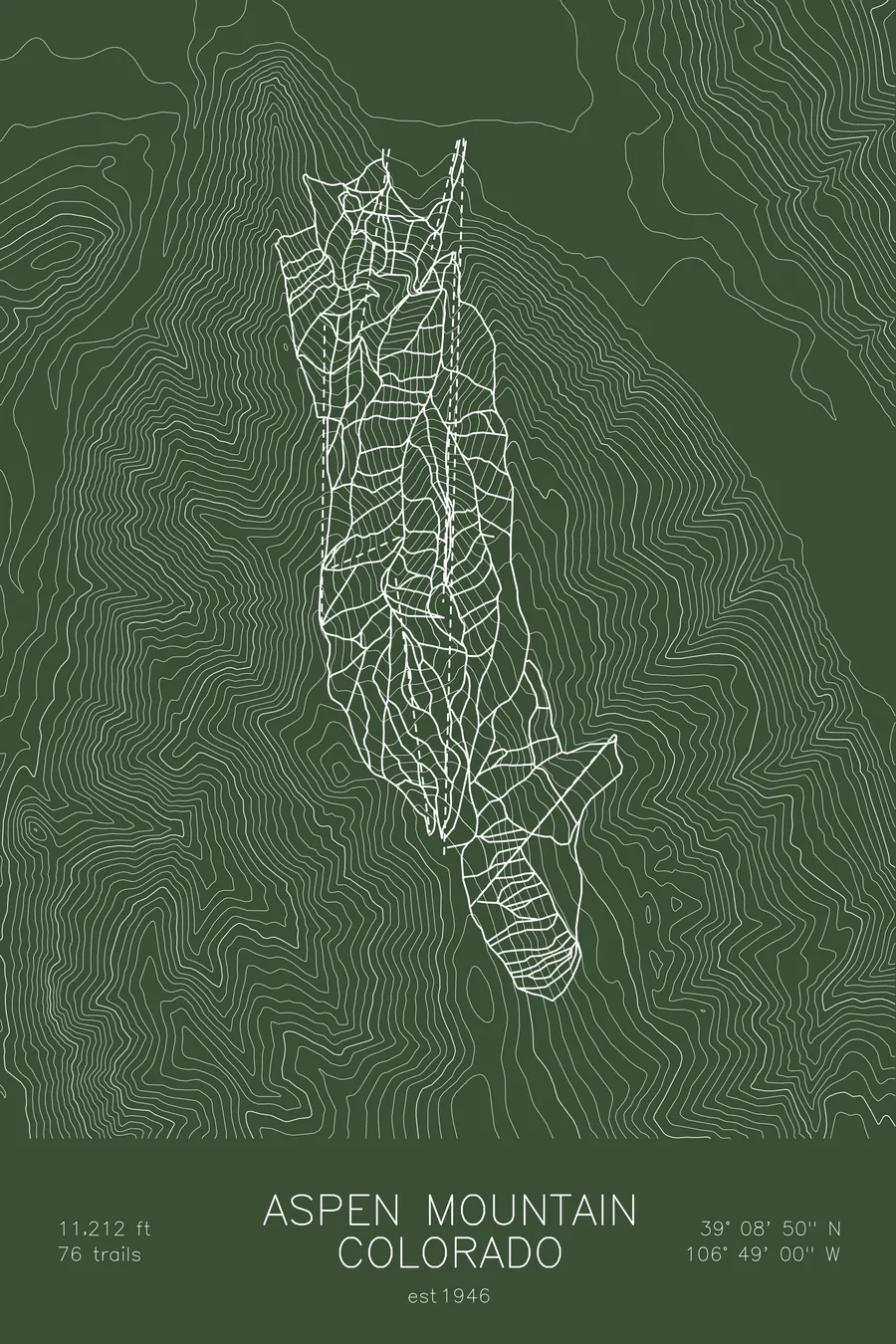 Aspen Mountain, Green colorway